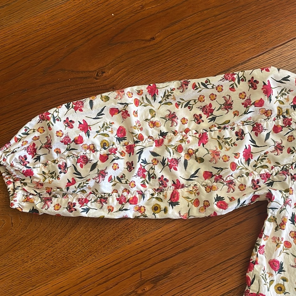 J.Crew Scalloped Tie Neck Vintage Top - Picture 8 of 9